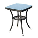 Patio Furniture, Okana 3pc Rattan Patio Chairs & Table Set - Black - Seasonal Overstock