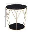 Side Tables, Onyx 18" Round Side Accent Table - Seasonal Overstock
