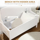 Hall Trees, Presley White 3-in-1 Hall Tree Coat Rack with Shelf and Storage Bench - Seasonal Overstock