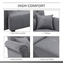 Sofas, Rivo 82" Sectional Sofa Bed in Grey - Seasonal Overstock