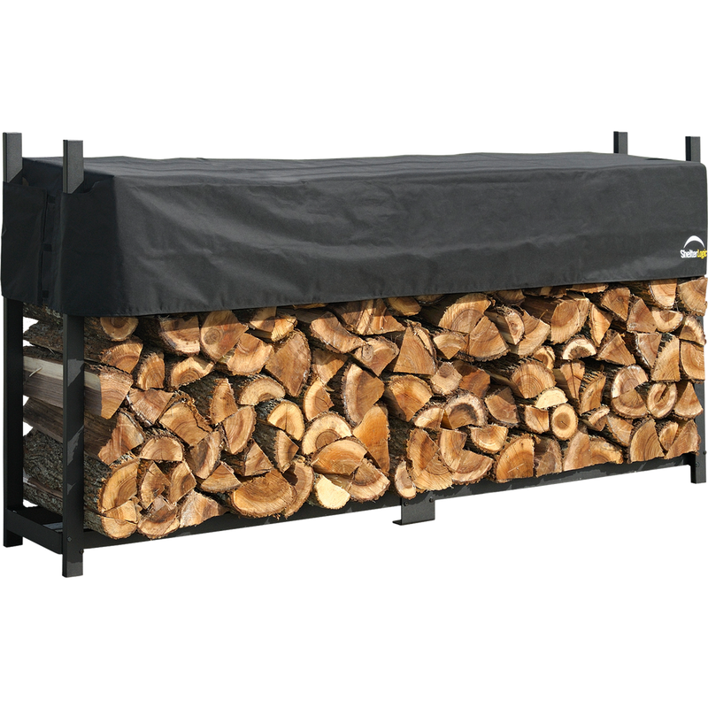 Ultra Duty Firewood Rack with Cover - 8ft - Seasonal Overstock