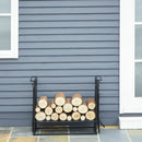 Vintage Style Heavy Duty Log Holder Firewood Rack with 4pc Tool Set - Seasonal Overstock