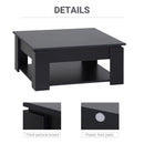 Weston Black Square Coffee Table - Seasonal Overstock