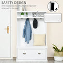 Willow Hall Tree Bench with Coat and Shoe Storage - Seasonal Overstock