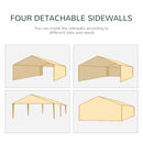 Canopy Tents, 9' x 19' Canopy Party Tent With 4 Side Walls - Seasonal Overstock