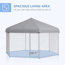 13.5' x 11.5' x 8.5' Outdoor Dog Kennel Play Pen For Dogs with Canopy
