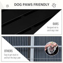 45" Paw Pattern Steel Dog Crate with Castors - Seasonal Overstock