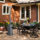50,000 BTU Outdoor Standing Propane Patio Heater with Wheels - Grey - Seasonal Overstock