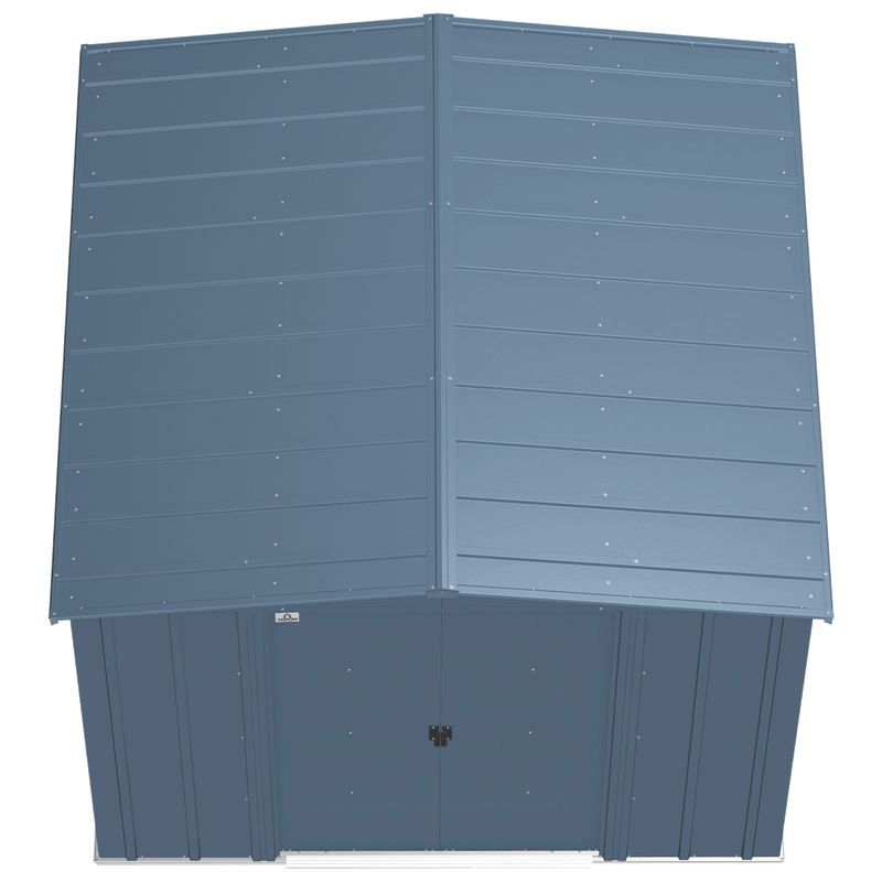 8' x 8' Arrow Classic Steel Storage Shed - Blue Grey - Seasonal Overstock