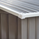 Storage Sheds, 9' x 6.4' Outdoor Garden Storage Shed with Dual Sliding Doors- Grey - Seasonal Overstock