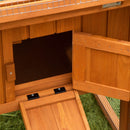 Backyard Friends 2 Level Indoor Outdoor Rabbit Hutch 61.5" x 23" x 27" - Seasonal Overstock