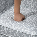 Eirian Nail Head Light Grey Upholstered Accent Arm Chair - Seasonal Overstock