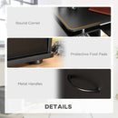 Esme Modern Computer Desk with Storage Drawers and Keyboard Tray - Black - Seasonal Overstock