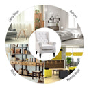 Chairs, Harland Button Tufted Wing Back Armchair - Cream White - Seasonal Overstock