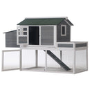 Coops & Hutches, Hinterland Acres 63" Chicken Coop Run & Planter - Grey - Seasonal Overstock
