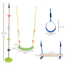 Kids Sports, Kids Ninja Warrior Backyard Swing & Climb Set - Seasonal Overstock