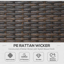 Placid Peak Modular Outdoor Patio Sectional Sofa, Loungers and Table 9pc Set - Cream White / Mixed Brown