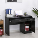 Desks, Dylan Black Study Desk with Drawers - Seasonal Overstock