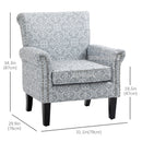 Eirian Nail Head Light Grey Upholstered Accent Arm Chair - Seasonal Overstock