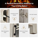 Fireplaces, Elio Natural 1400W Electric Fireplace TV Stand for TVs up to 65" - Seasonal Overstock