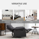 Huxley Upholstered Dark Grey Reclining Chair - Seasonal Overstock