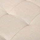 Benches, Isra 51" Beige Upholstered Storage Bench - Seasonal Overstock