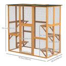 Large Outdoor Catio Cat Enclosure and Balance Platforms in Natural - Seasonal Overstock