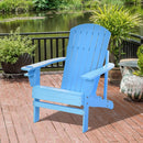 Linkin Wood Adirondack Chair in Blue - Seasonal Overstock