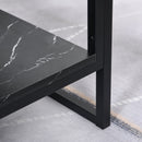 Reana Black Marble Look Coffee Table - Seasonal Overstock