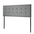 Regan Full & Queen Size Adjustable Grey Upholstered Headboard - Seasonal Overstock