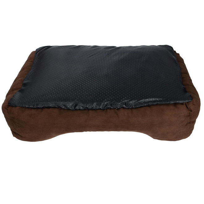 Soft Plush Brown Dog Bed Machine Washable - Small - Seasonal Overstock
