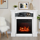 Baldwin 1400W Freestanding Electric Fireplace with Shelf - White - Seasonal Overstock