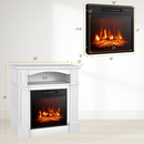 Baldwin 1400W Freestanding Electric Fireplace with Shelf - White - Seasonal Overstock
