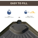 4pc Umbrella Base Plate Weights for Cantilever and Offset Umbrellas up to 220lbs Fill Weight - Seasonal Overstock