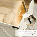 Coffee Tables, Ashton Square Farmhouse Coffee Table with Hinge Top Storage - Antique White - Seasonal Overstock