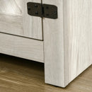 Avery White 60" TV Stand with Electric Fireplace - Seasonal Overstock