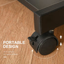 Brady 24" Black Rolling Desk with Keyboard Tray - Seasonal Overstock