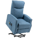 Recliner Chair, Emory Blue Power Reclining Lift Chair with Vibration Massage & Remote - Seasonal Overstock