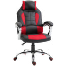 Flyta Ergonomic Executive Faux Leather Red & Black Office Gaming Chair - Seasonal Overstock