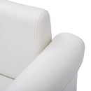 Kids Furniture, Kids Casa Kid Sized Sofa and Ottoman Set - White - Seasonal Overstock