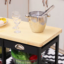 Kitchen Cart, Kinsley Rolling Kitchen Cart - Black - Seasonal Overstock