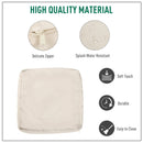 Wellington Shores 7pc Patio Sectional Replacement Cushion Covers - Beige - Seasonal Overstock