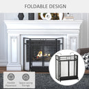 Fireplace Screens, 3-Panel Rectangular 47" Fireplace Screen with Doors - Seasonal Overstock