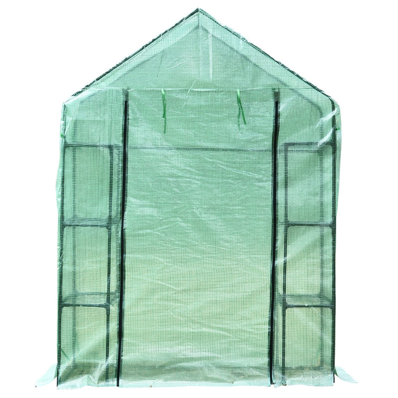 4.6 x 2.5 x 6.5ft Greenhouse With 8 Shelves - Seasonal Overstock