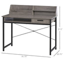 Desks, Grey Study Desk with Drawer - Seasonal Overstock