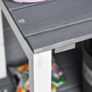 54.75" x 29.5" x 63" Grey Wood Garden Storage Shed - Seasonal Overstock