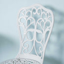 Fenella 3pc Cast Aluminum Outdoor Bistro Set in White - Seasonal Overstock