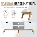 Leona 65" White Modern TV Stand - Seasonal Overstock