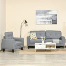 Anna Button Tufted Modern Contemporary Sofa - Grey - Seasonal Overstock