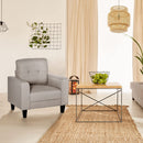 Anna Button Tufted Modern Contemporary Chair - Beige - Seasonal Overstock